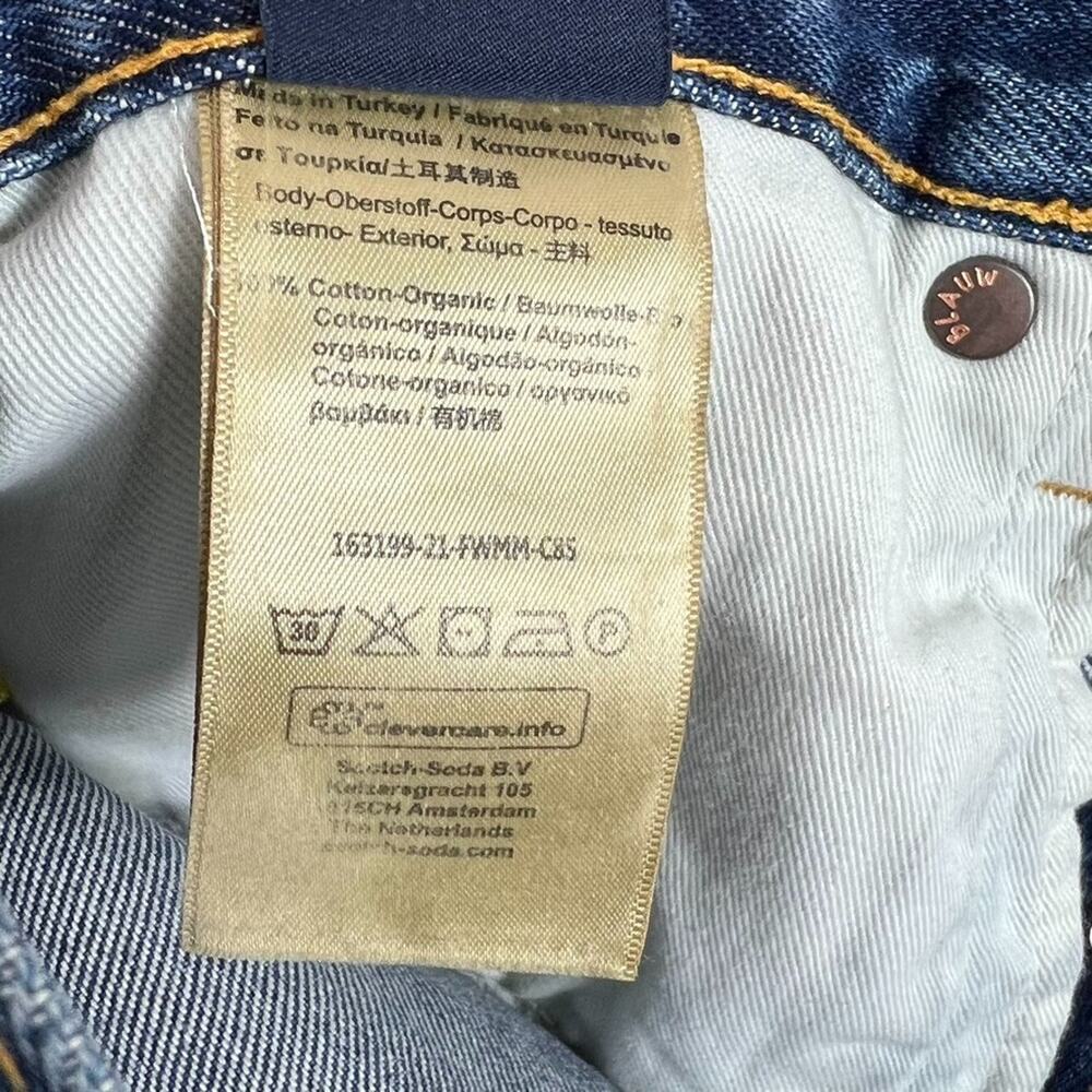 Scotch & Soda Mens Jeans 30/32 The Vert Medium Wash Straight Leg Organic Cotton - Picture 10 of 13